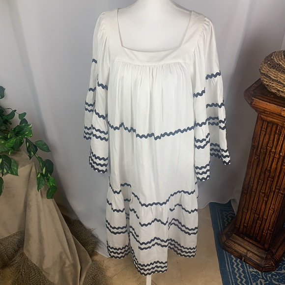 Lisa Marie Fernandez for Target Ric Rac Flare Sleeve Black and White Dress - Picture 7 of 16